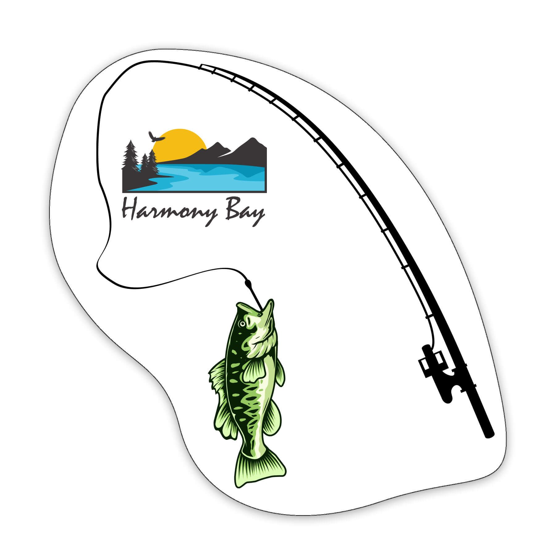 Fish and Pole Shaped NoteKeeper™ Magnet 35 Mil                   